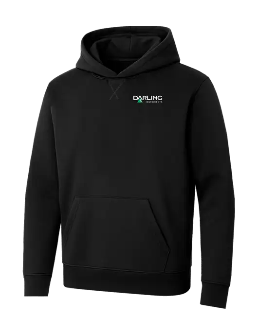 Allmade Deep Black Organic French Terry Pullover Hoodie w/Darling Ingredients Logo