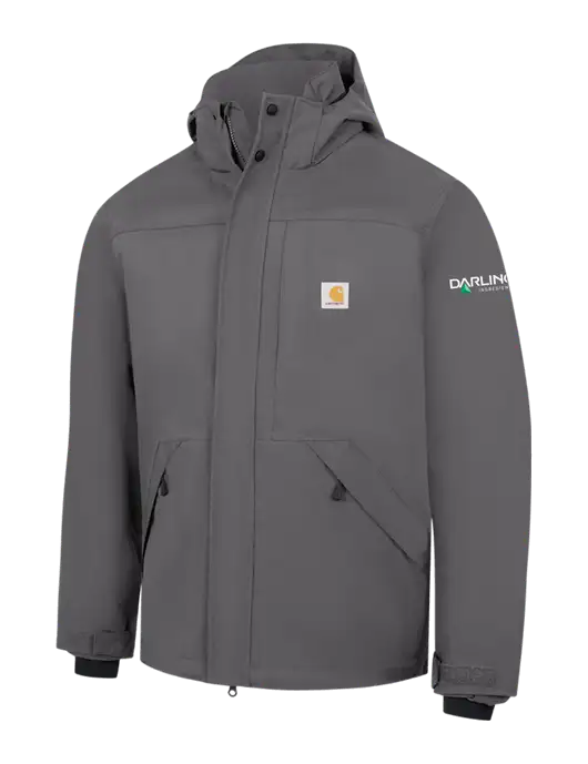 Carhartt Dark Grey Storm Defender Shoreline Jacket w/Darling Ingredients Logo