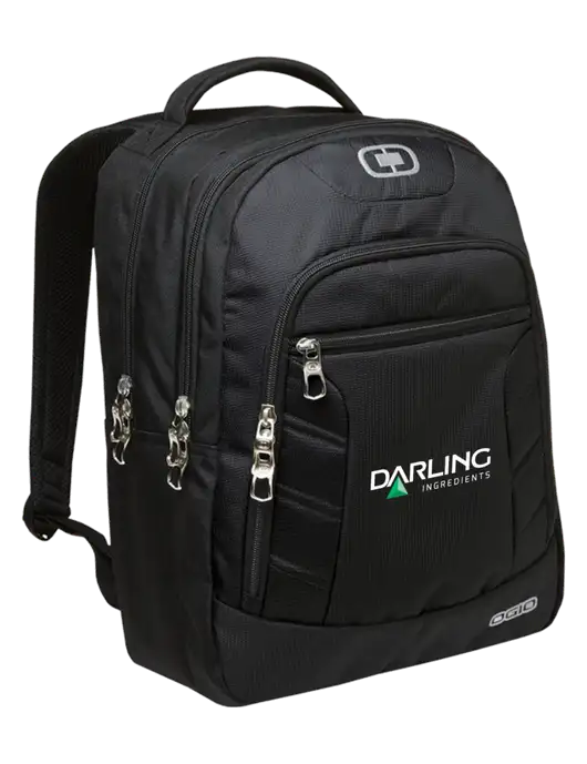 OGIO Black/Silver Colton Laptop Backpack
 w/Darling Ingredients Logo
