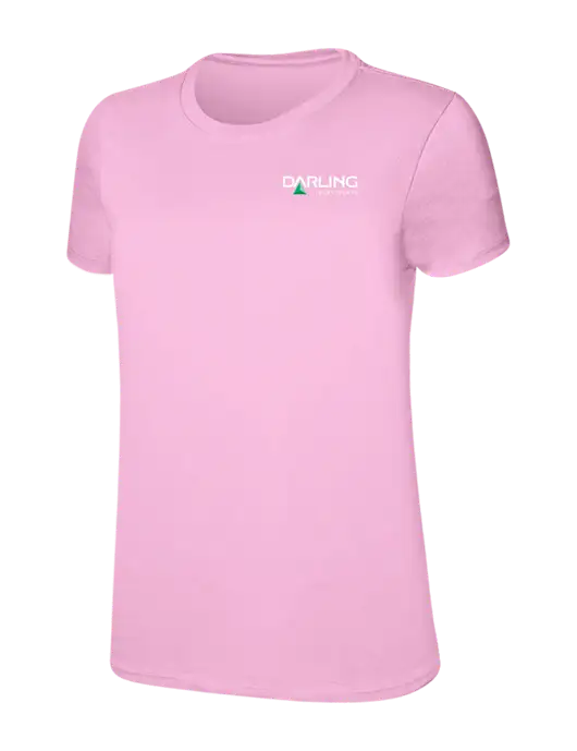 Womens Ring Spun Candy Pink 4.5 oz T-Shirt w/Darling Ingredients Logo