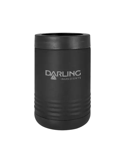 Polar Camel 12 oz Powder Coated Black Vacuum Insulated Beverage Holder w/Darling Ingredients Logo