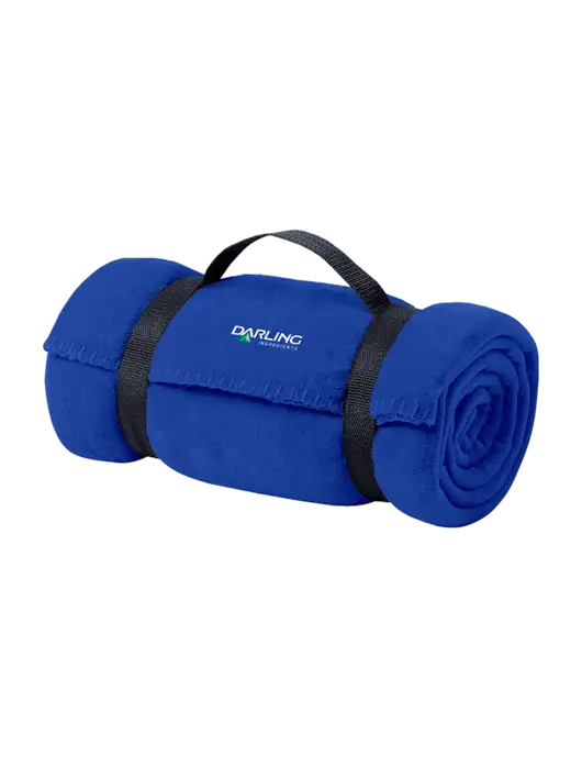 Casual Royal Fleece Blanket With Strap  w/Darling Ingredients Logo