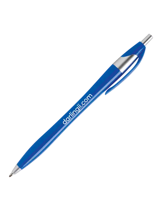 Novella Royal Platinum Pen - Blue Ink w/DI URL Logo, Darling Ingredients Logo