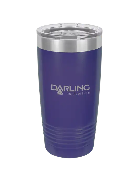 Polar Camel 20 oz Powder Coated Purple Vacuum Insulated Tumbler w/Darling Ingredients Logo