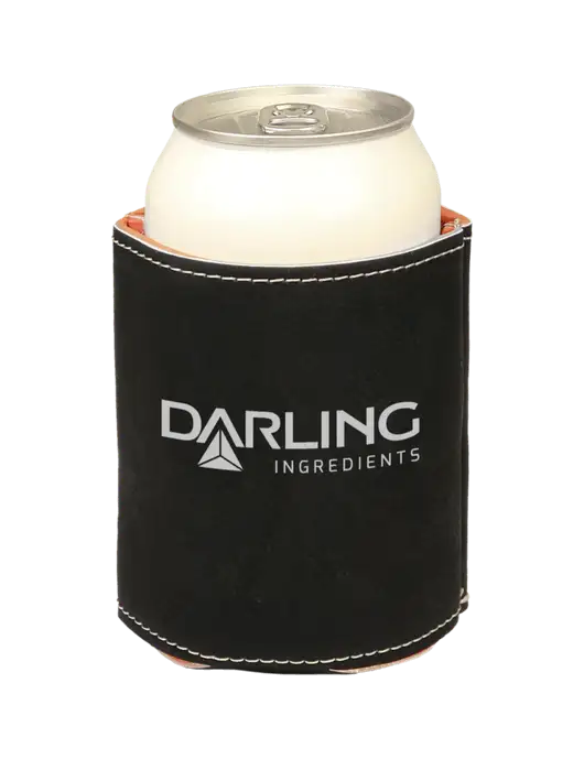 Black Leatherette Beverage Holder w/Darling Ingredients Logo