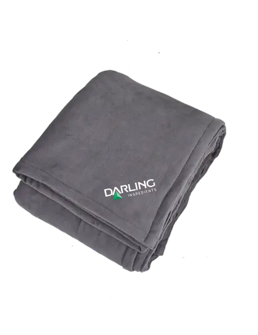 Oversized Graphite Ultra Plush Blanket Graphite w/Darling Ingredients Logo