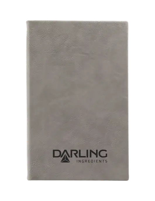 Grey Leatherette 5.25 x 8.25 Journal w/Darling Ingredients Logo