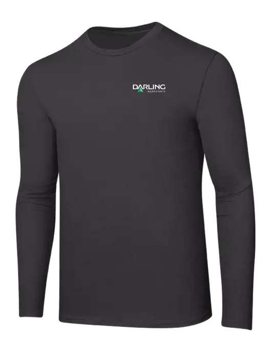 Ring Spun Charcoal 4.5 oz Long Sleeve T-Shirt w/Darling Ingredients Logo