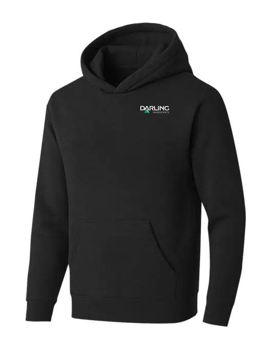BELLA+CANVAS Black Heather Sponge Fleece Pullover Hoodie w/Darling Ingredients Logo