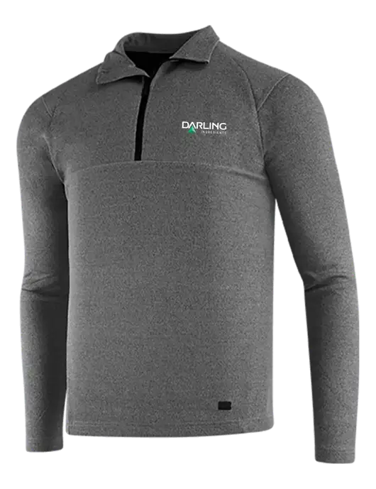 OGIO Dark Grey Heather Transition 1/4 Zip Pullover w/Darling Ingredients Logo