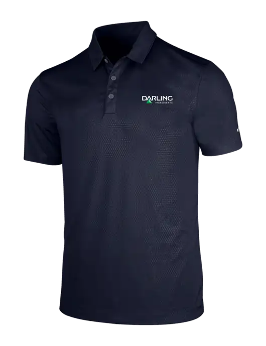 NIKE Dark Navy Dri-Fit Embossed Tri-Blade Polo w/Darling Ingredients Logo