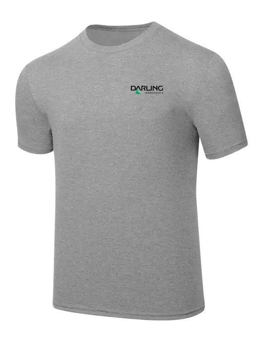 Simply Soft Heathered Light Grey 4.5oz  Poly/Combed Ring Spun Cotton T-Shirt w/Darling Ingredients Logo