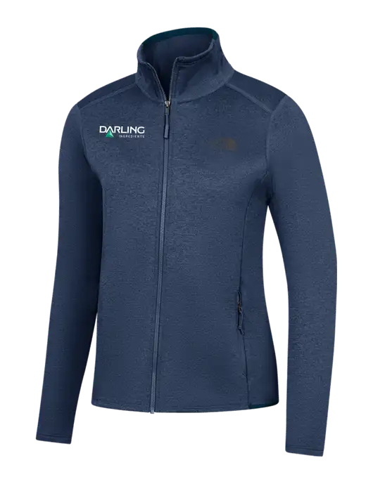 The North Face Womens Navy Heather Skyline Full-Zip Fleece Jacket w/Darling Ingredients Logo