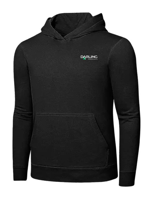 Jet Black 7.8 oz Ring Spun Hooded Sweatshirt w/Darling Ingredients Logo