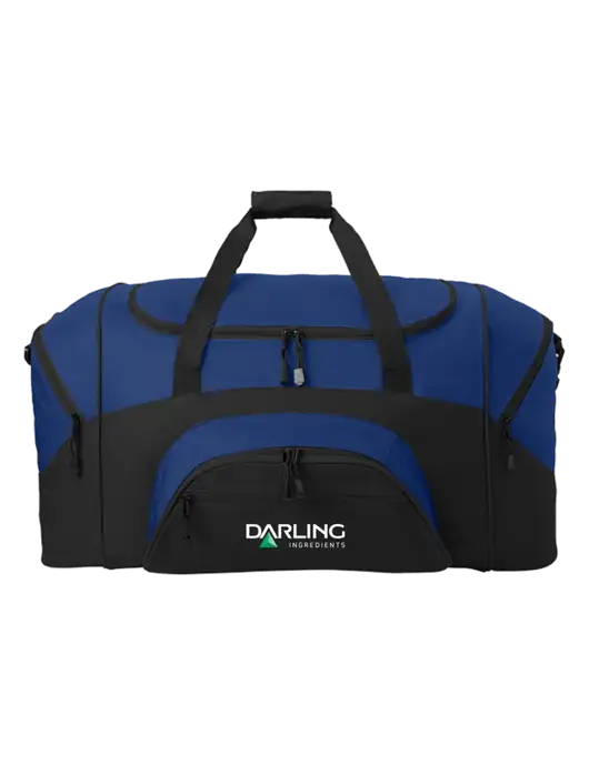 Standard Colorblock Royal/Black Sport Duffel w/Darling Ingredients Logo