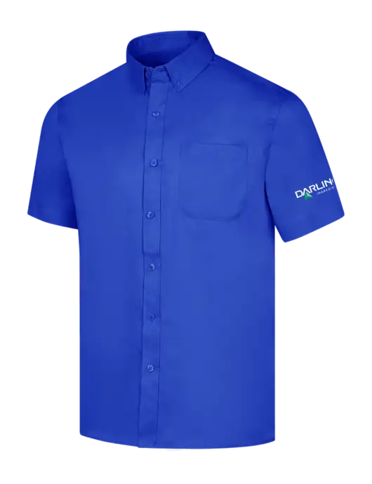 Short Sleeve Dark Royal Superpro React Twill Shirt w/Darling Ingredients Logo