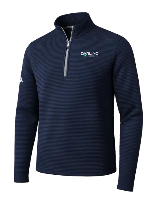 Adidas Navy Spacer Quarter-Zip Pullover w/Darling Ingredients Logo
