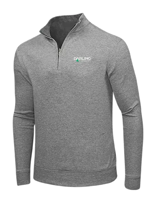Medium Heather Grey/Charcoal Heather Interlock 1/4 Zip w/Darling Ingredients Logo