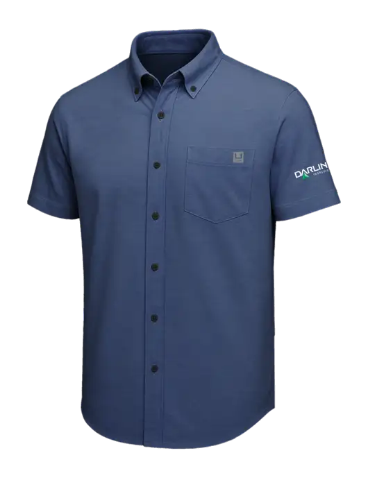 HUK Light Navy Kona Solid Shirt w/Darling Ingredients Logo