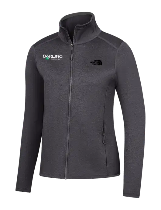 The North Face Womens Dark Grey Heather Skyline Full-Zip Fleece Jacket w/Darling Ingredients Logo