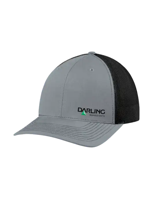 Richardson Adjustable Snapback Original 112 Trucker Cap Heather Grey w/Black Mesh w/Darling Ingredients Logo
