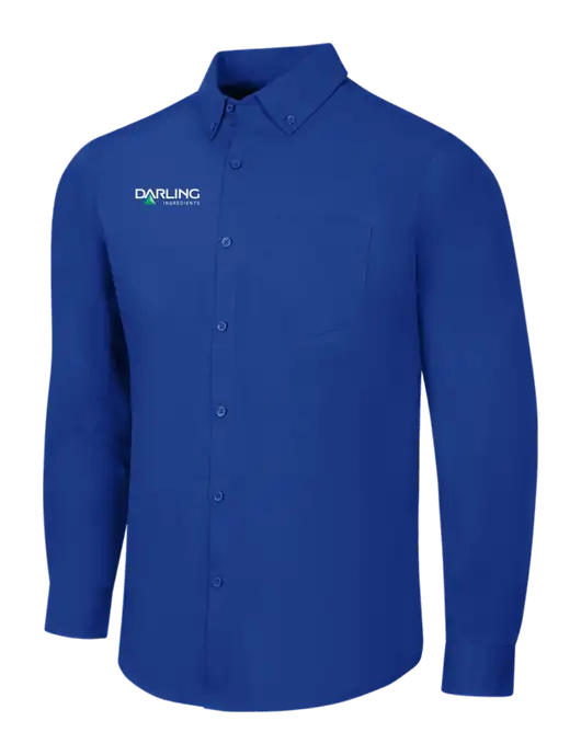 Dark Royal Long Sleeve Carefree Poplin Shirt w/Darling Ingredients Logo