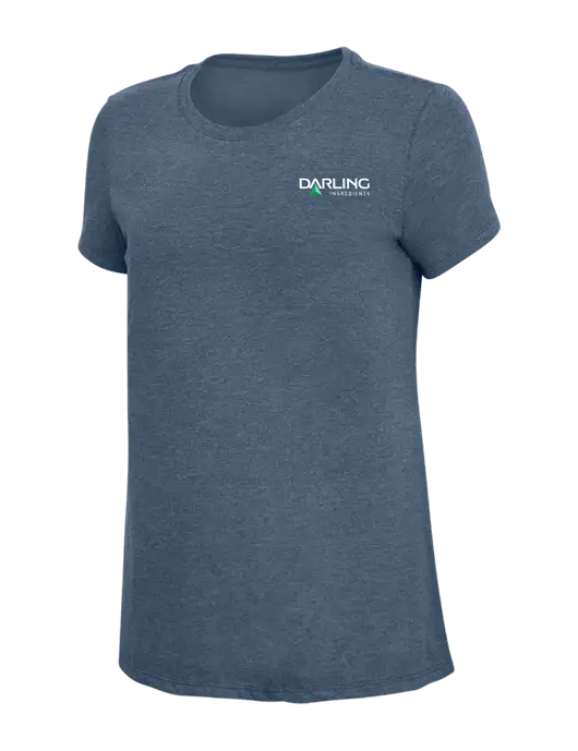 Womens Simply Soft Navy Frost 4.5oz  Poly/Combed Ring Spun Cotton T-Shirt w/Darling Ingredients Logo