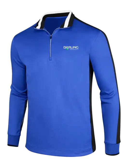 NIKE Game Royal/Black/White Dry-Fit 1/2 Zip Cover-Up w/Darling Ingredients Logo