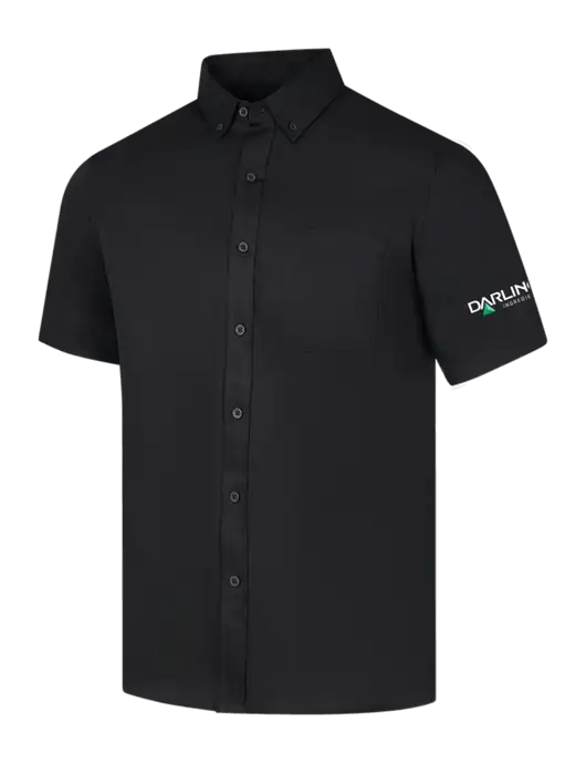 Short Sleeve Deep Black Superpro React Twill Shirt w/Darling Ingredients Logo