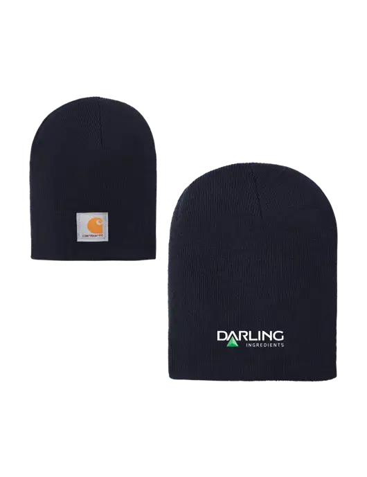 Carhartt Dark Navy Acrylic Knit Hat w/Darling Ingredients Logo