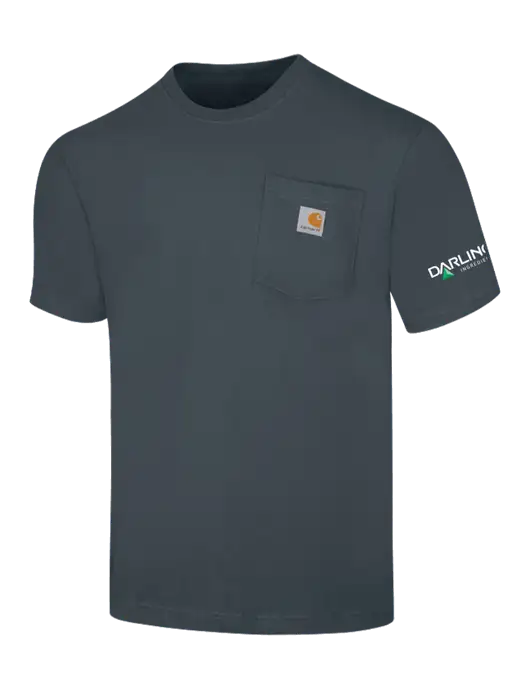 Carhartt Workwear Dark Slate Blue Pocket Short Sleeve T-Shirt w/Darling Ingredients Logo