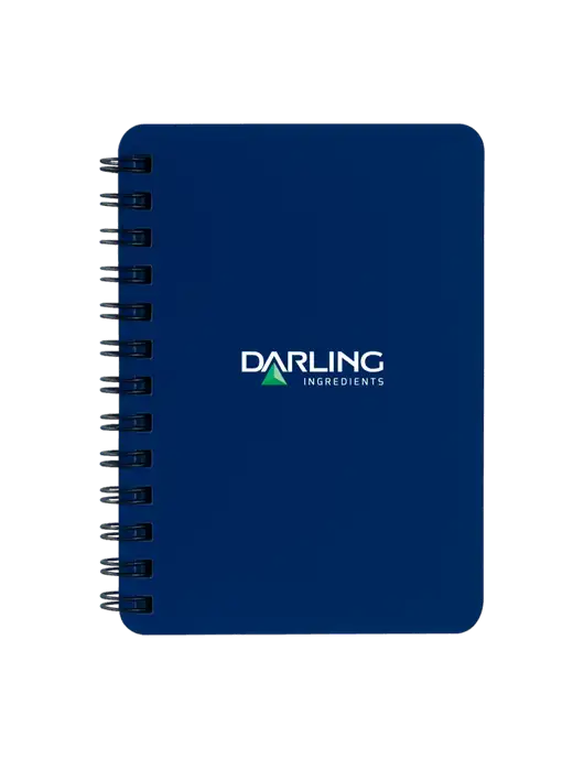 Sturdy Navy Blue Hardcover Notebook, 5.25 x 7 w/Darling Ingredients Logo