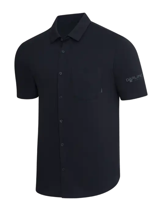 OGIO Black Extend Short Sleeve Button Up Shirt w/Darling Ingredients Logo