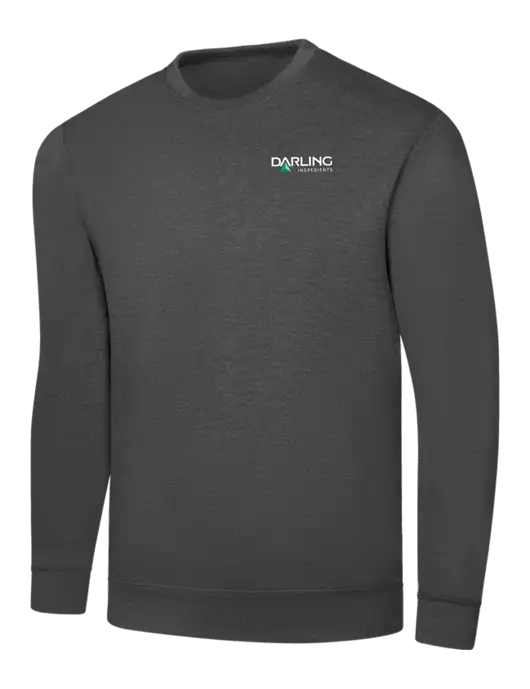 Charcoal 7.8 oz Ring Spun Crew Sweatshirt w/Darling Ingredients Logo