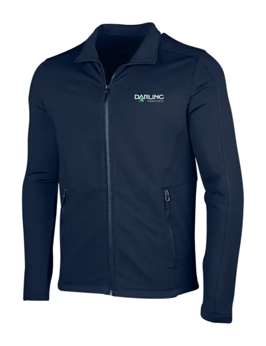 Navy Grid Fleece Jacket w/Darling Ingredients Logo