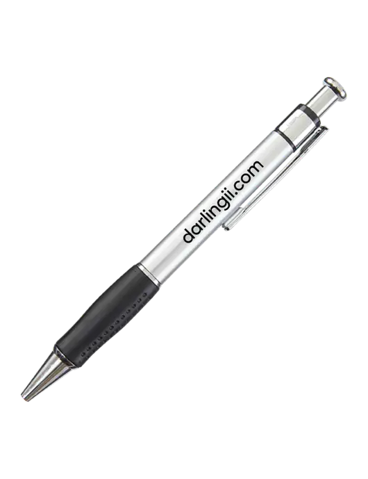 Malta Silver Pen - Black Ink w/DI URL Logo, Darling Ingredients Logo