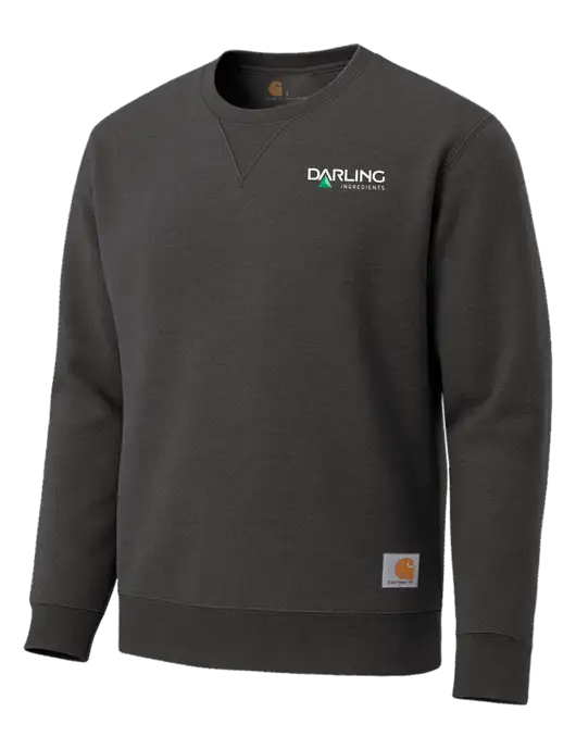 Carhartt Dark Grey Heather Midweight Crewneck Sweatshirt w/Darling Ingredients Logo