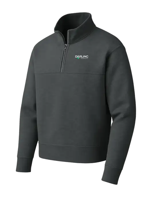 Mercer+Mettle Dark Grey Linear Texture Quarter Zip w/Darling Ingredients Logo