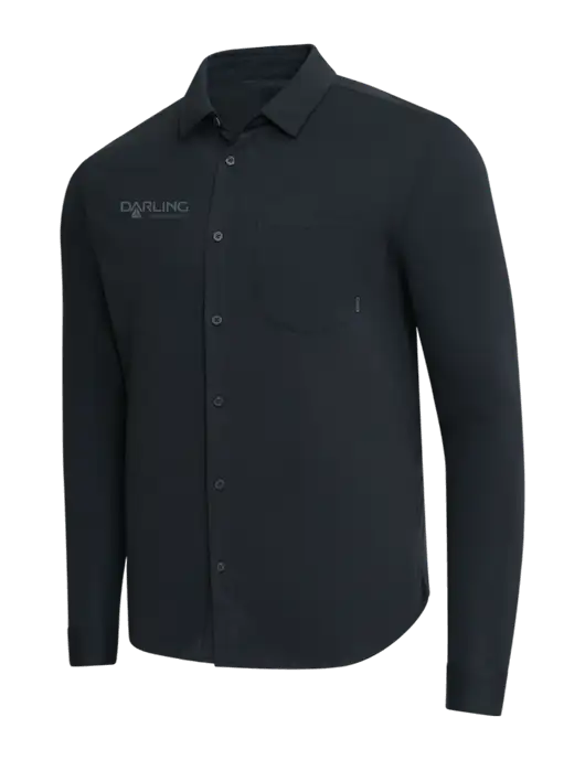 OGIO Black Extend Long Sleeve Button Up Shirt w/Darling Ingredients Logo