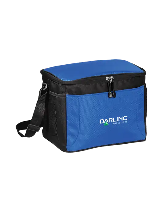 12 Can Twilight Blue/Black Cube Cooler  w/Darling Ingredients Logo