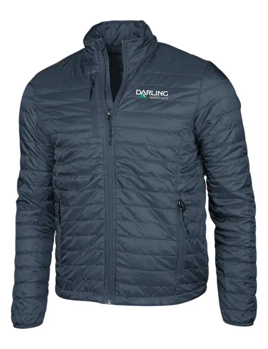 Navy Puffy Packable Jacket w/Darling Ingredients Logo