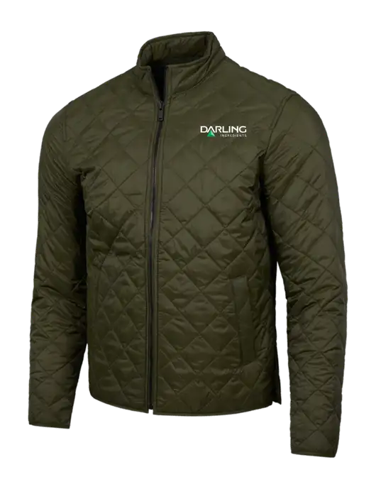 Mercer+Mettle Dark Olive Green Quilted Full-Zip Jacket w/Darling Ingredients Logo
