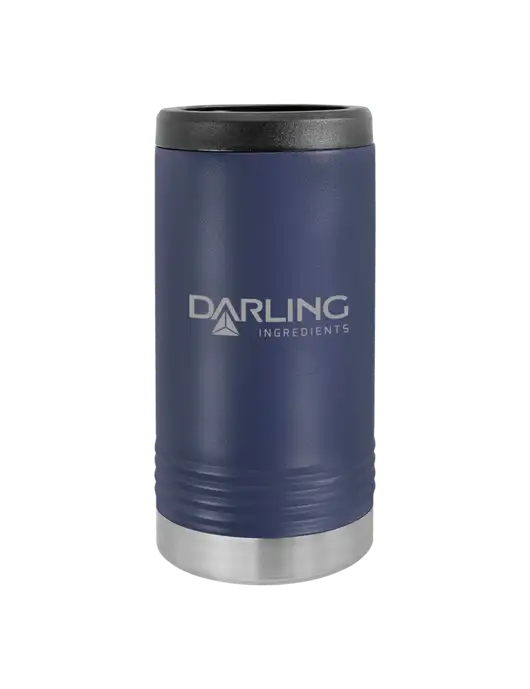 Polar Camel Powder Coated Navy Vacuum Insulated Slim Beverage Holder w/Darling Ingredients Logo
