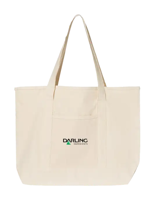 Natural Large Canvas Deluxe Tote w/Darling Ingredients Logo