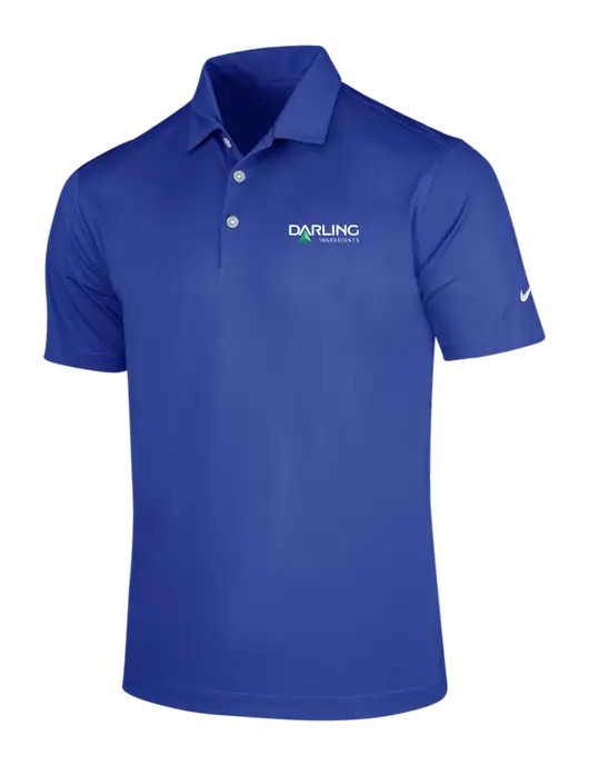 NIKE Dark Royal Dri-Fit Vertical Mesh Polo w/Darling Ingredients Logo