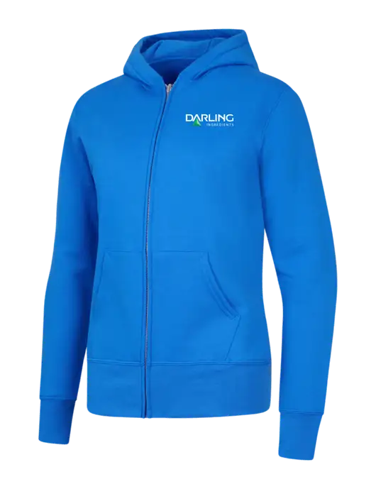 Royal Womens Core Fleece Full-Zip Hooded Sweatshirt w/Darling Ingredients Logo