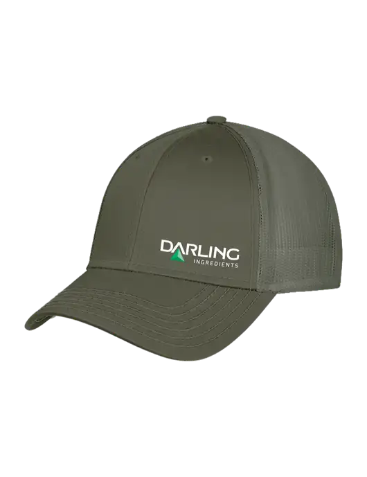 Olive Mesh Trucker Cap Snap Back w/Darling Ingredients Logo