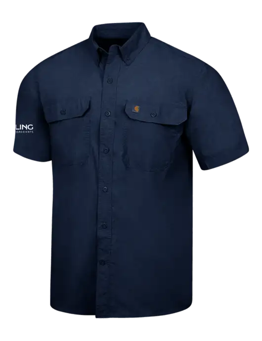 Carhartt Force Navy Solid Short Sleeve Shirt w/Darling Ingredients Logo