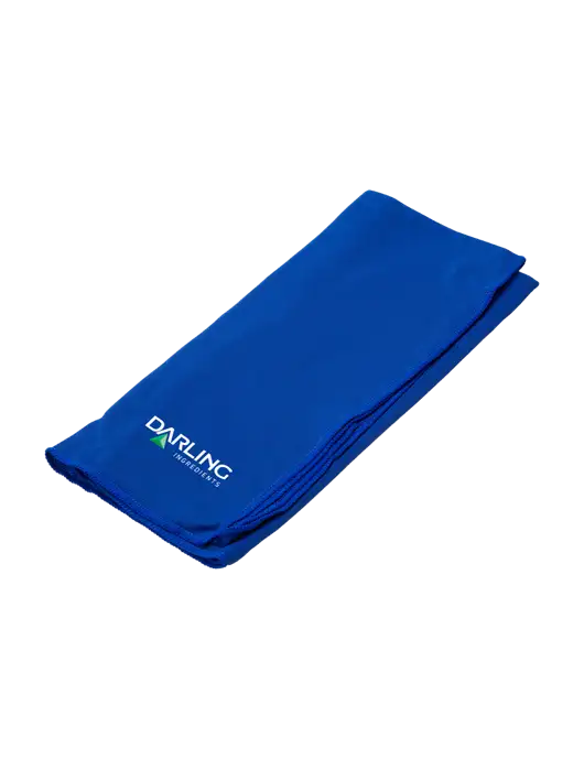 Eclipse Blue Copper Infused Cooling Towel w/Darling Ingredients Logo