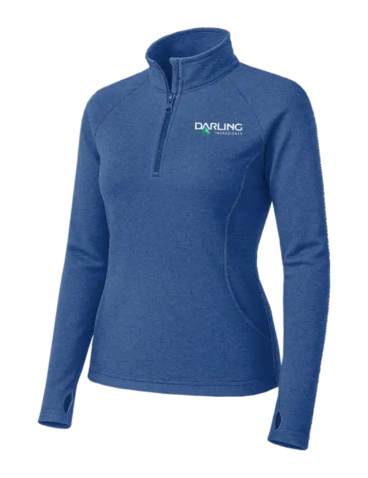 Royal Heather Womens Sport Wick Stretch 1/4 Zip Pullover w/Darling Ingredients Logo